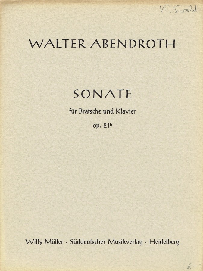 Sonate, op. 21b, für Bratsche und Klavier