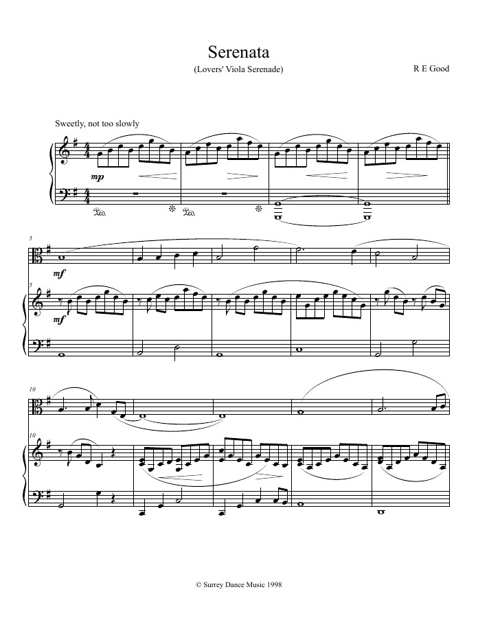 10 Melodies, for Viola and Piano