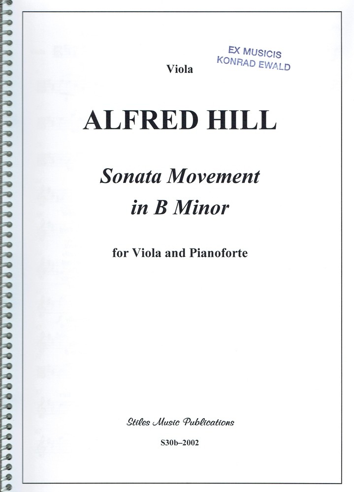 Sonata Movement b-minor, for Viola and Piano
