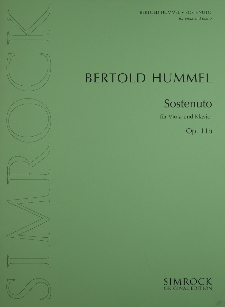 Sostenuto, op. 11b, für Bratsche und Klavier (Orgel)