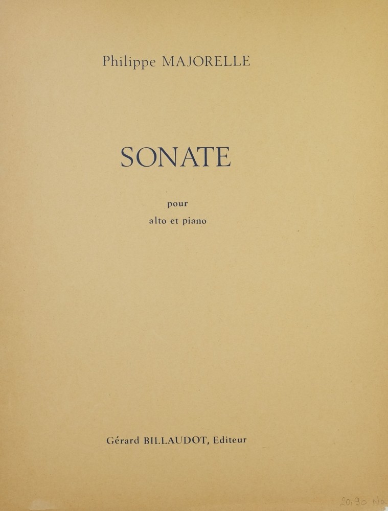 Sonate, op. 1, für Bratsche und Klavier