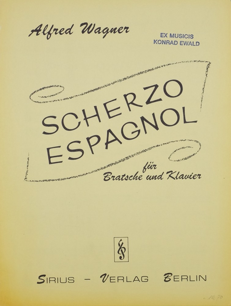 Scherzo espagnol, für Bratsche und Klavier