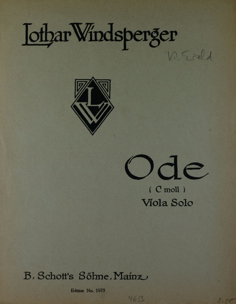 Ode c-minor, op. 13, No. 2, for Viola